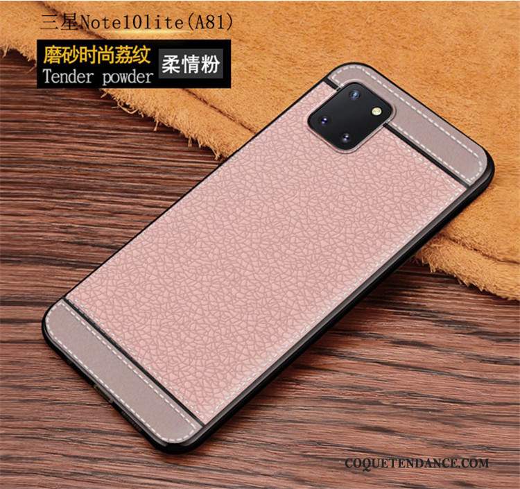 Samsung Galaxy Note 10 Lite Coque Silicone Couleur Unie Étui Cuir De Téléphone