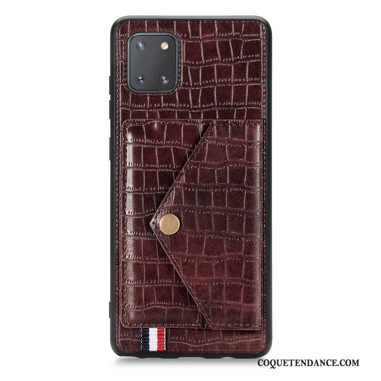 Samsung Galaxy Note 10 Lite Coque Étui En Cuir Incassable De Téléphone Vin Rouge Tout Compris