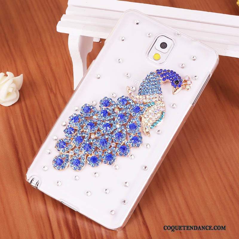 Samsung Galaxy Note 3 Coque Bleu Strass Tendance Protection