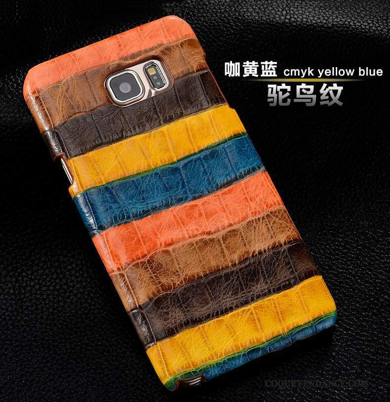 Samsung Galaxy Note 3 Coque Protection Multicolore Cuir Cuir Véritable Étui En Cuir