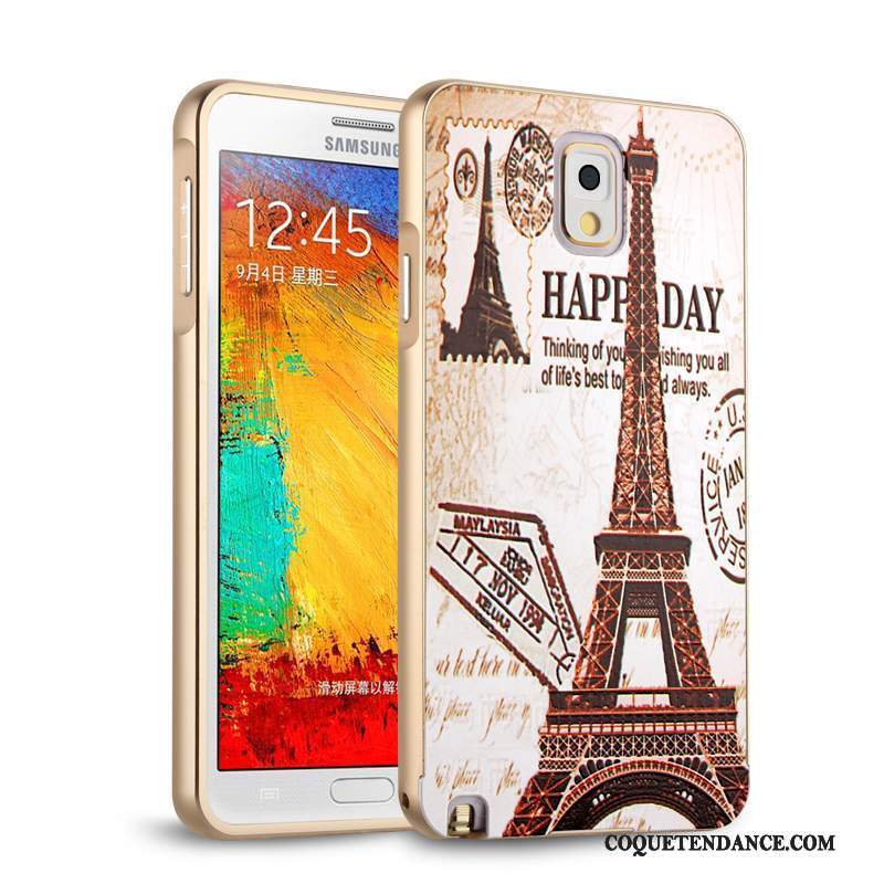 Samsung Galaxy Note 3 Coque Protection Métal Couvercle Arrière Or Incassable