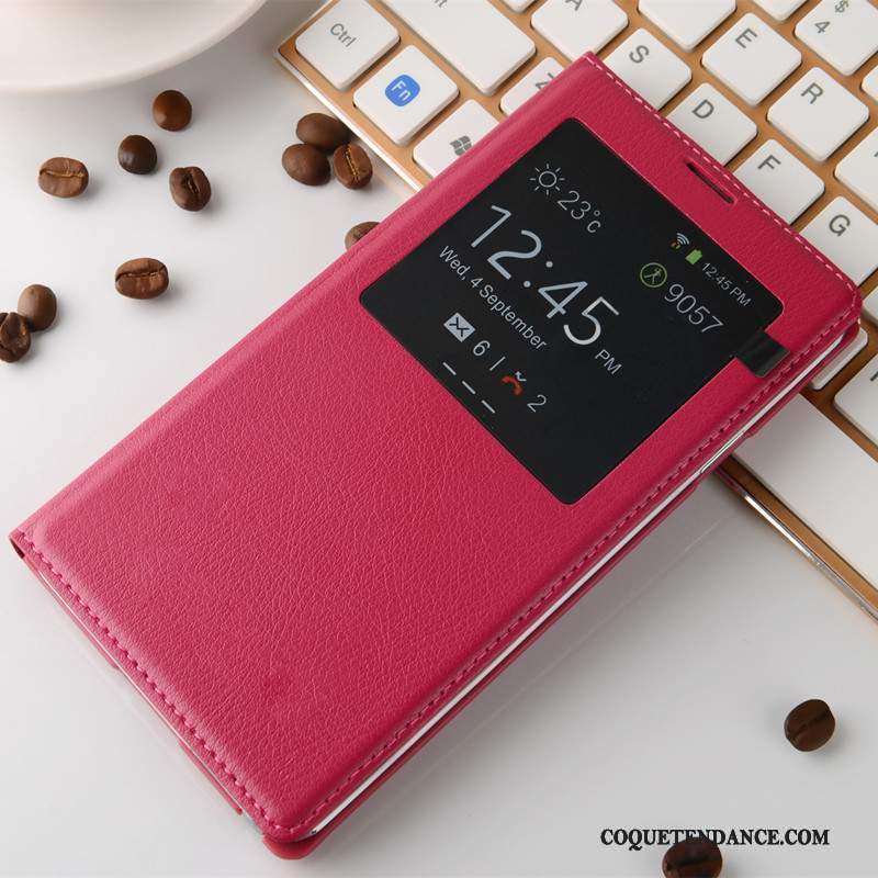 Samsung Galaxy Note 3 Coque Rose Tendance Dormance Étui Protection