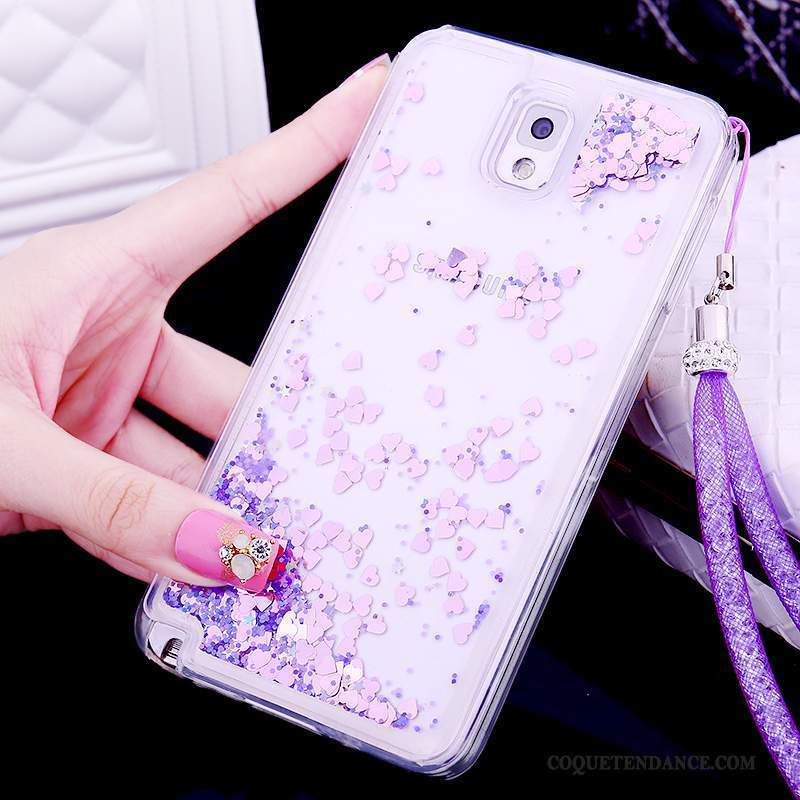 Samsung Galaxy Note 3 Coque Étui Charmant Silicone Violet Ornements Suspendus