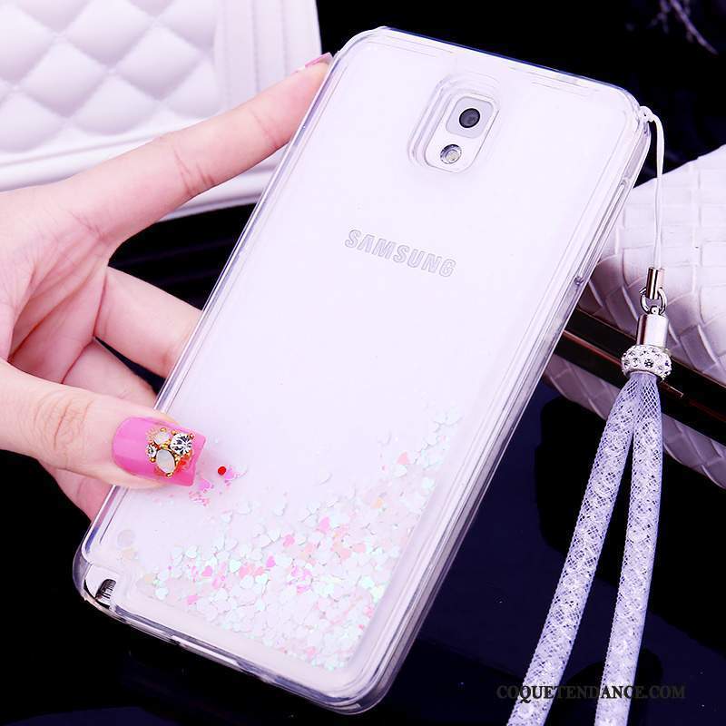 Samsung Galaxy Note 3 Coque Étui Charmant Silicone Violet Ornements Suspendus