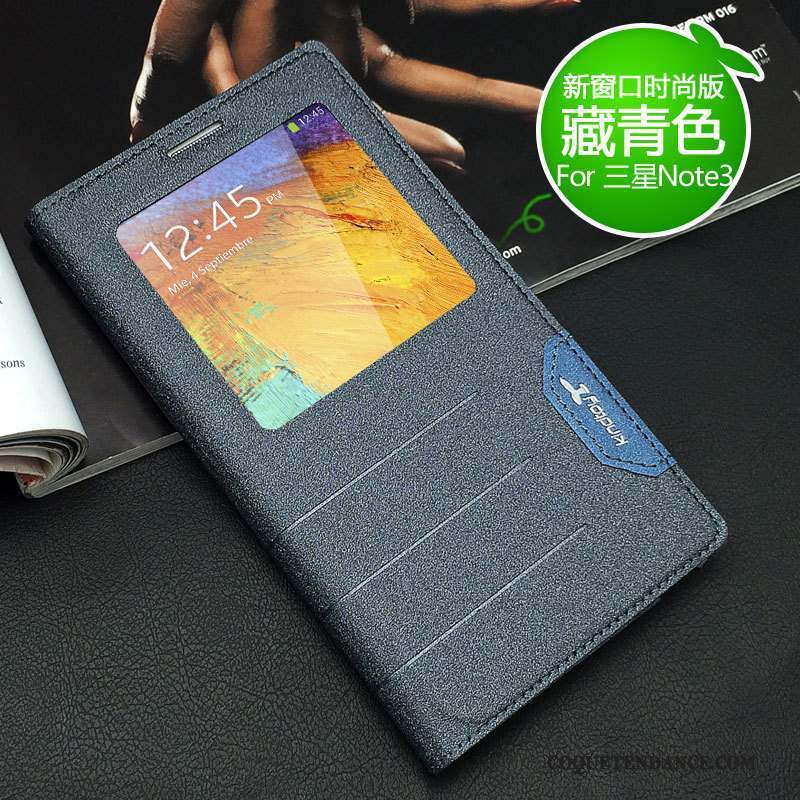 Samsung Galaxy Note 3 Coque Étui Protection Étui En Cuir De Téléphone Or