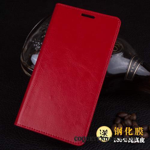 Samsung Galaxy Note 4 Coque Cuir Véritable Étui En Cuir Clamshell Couvercle Arrière De Téléphone