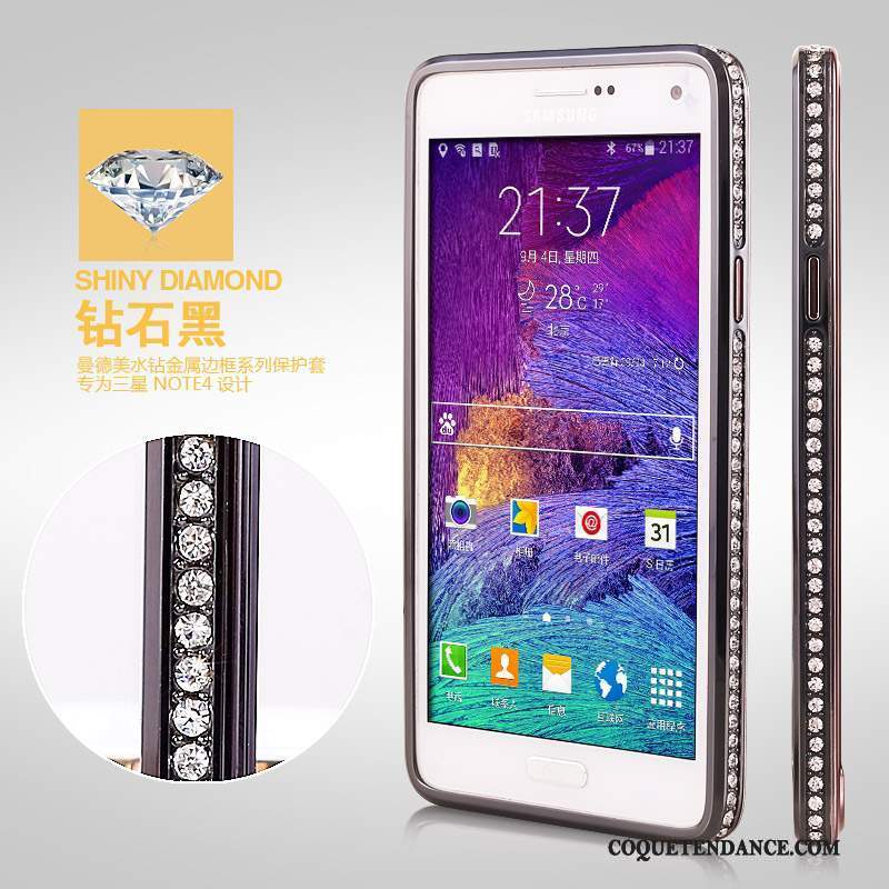 Samsung Galaxy Note 4 Coque De Téléphone Border Étui Tendance Métal