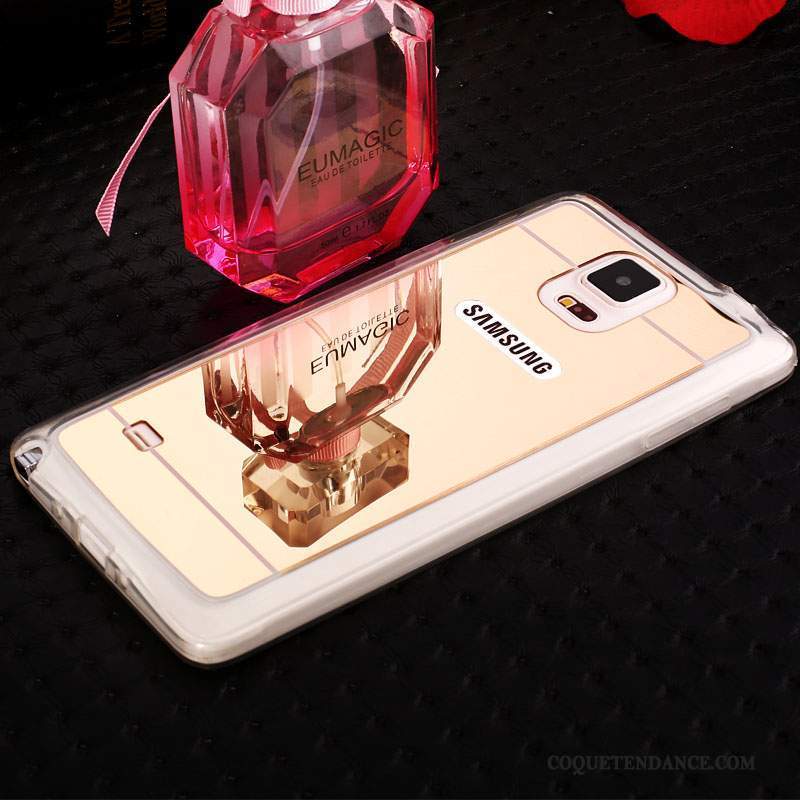 Samsung Galaxy Note 4 Coque Fluide Doux Transparent Argent Protection