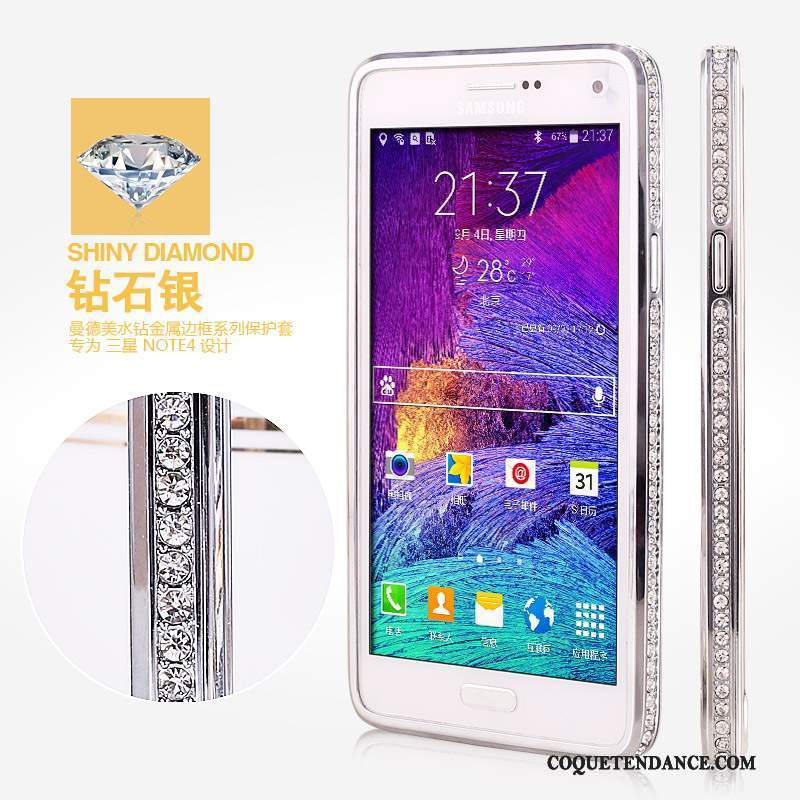 Samsung Galaxy Note 4 Coque Or Protection Métal Étui