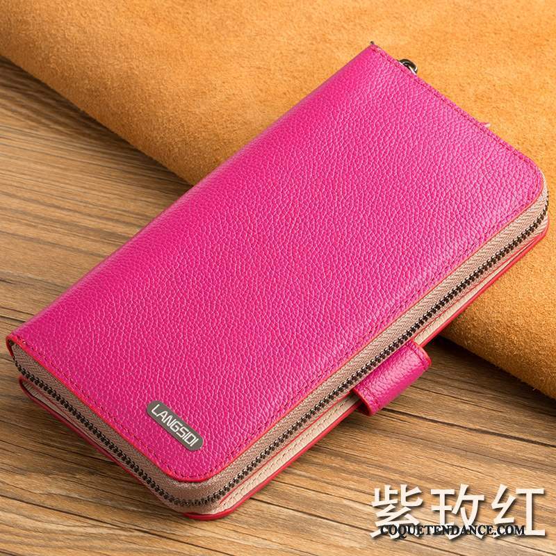 Samsung Galaxy Note 4 Coque Orange De Téléphone Incassable Protection Cuir Véritable
