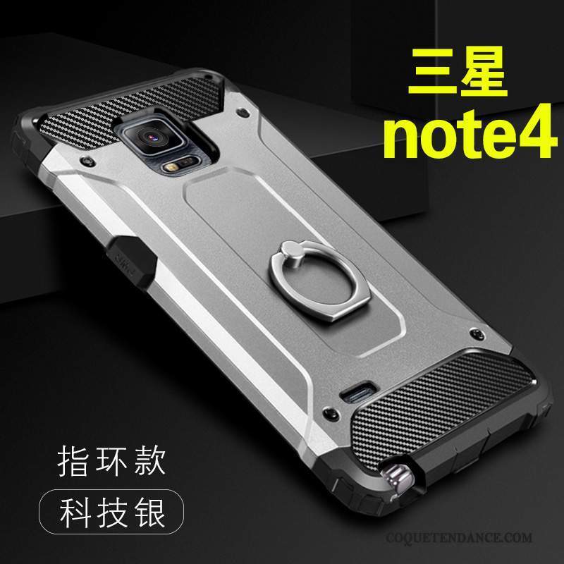 Samsung Galaxy Note 4 Coque Personnalité Délavé En Daim Noir Protection Silicone