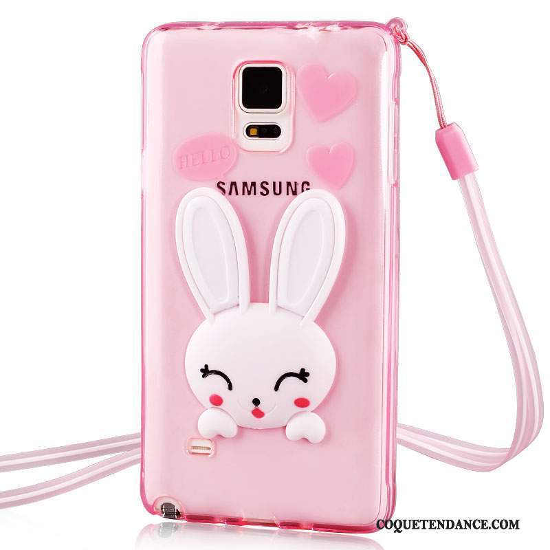 Samsung Galaxy Note 4 Coque Protection Ornements Suspendus Dessin Animé Blanc