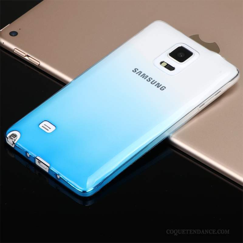 Samsung Galaxy Note 4 Coque Silicone Étui Bleu Protection