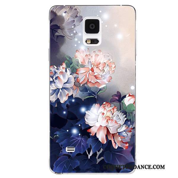 Samsung Galaxy Note 4 Coque Style Chinois Floral Peinte À La Main Étui Fluide Doux