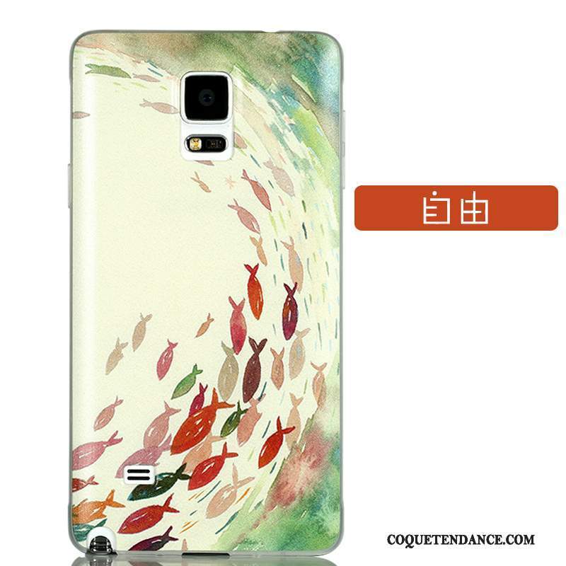 Samsung Galaxy Note 4 Coque Très Mince Dessin Animé Protection Couvercle Arrière Délavé En Daim