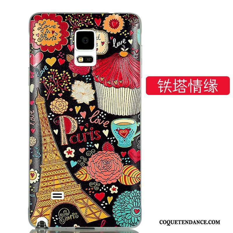 Samsung Galaxy Note 4 Coque Très Mince Dessin Animé Protection Couvercle Arrière Délavé En Daim