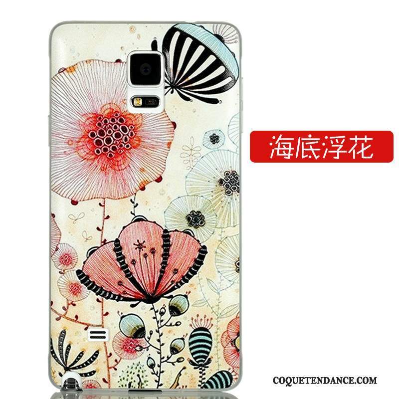 Samsung Galaxy Note 4 Coque Très Mince Dessin Animé Protection Couvercle Arrière Délavé En Daim