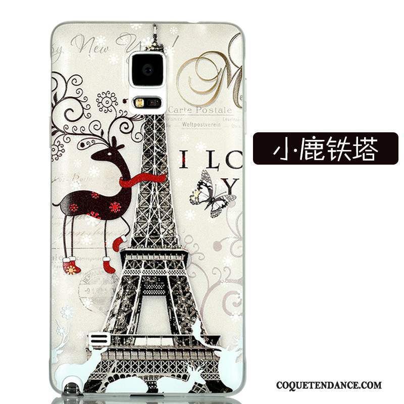 Samsung Galaxy Note 4 Coque Très Mince Dessin Animé Protection Couvercle Arrière Délavé En Daim