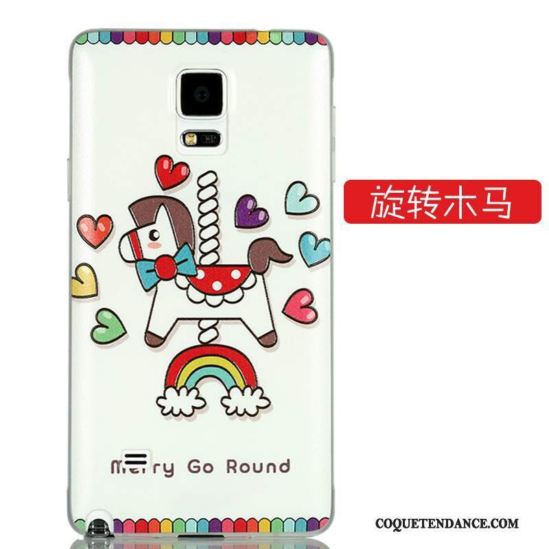 Samsung Galaxy Note 4 Coque Très Mince Dessin Animé Protection Couvercle Arrière Délavé En Daim