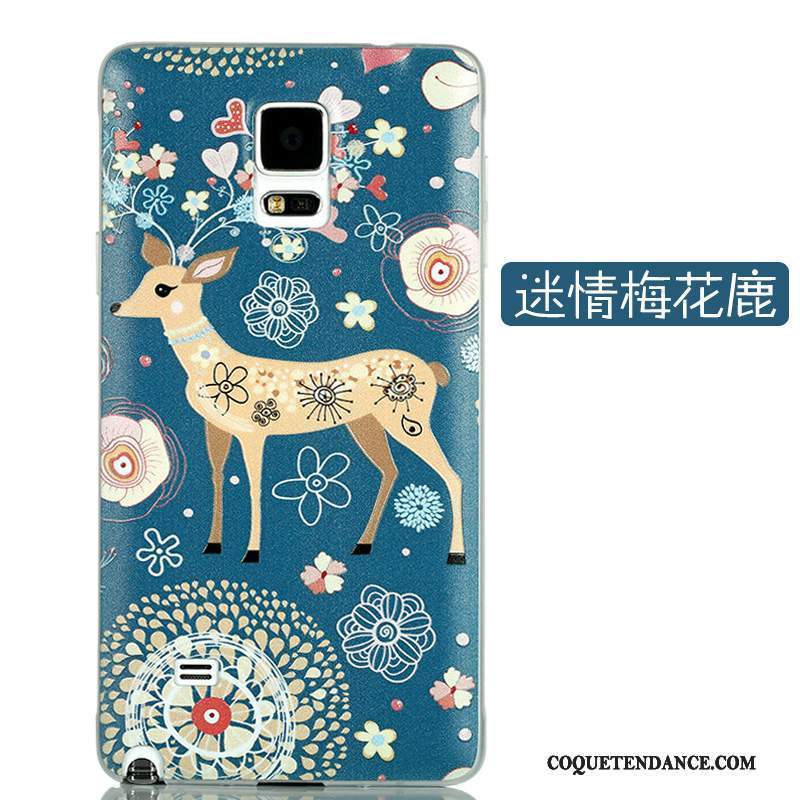 Samsung Galaxy Note 4 Coque Très Mince Dessin Animé Protection Couvercle Arrière Délavé En Daim