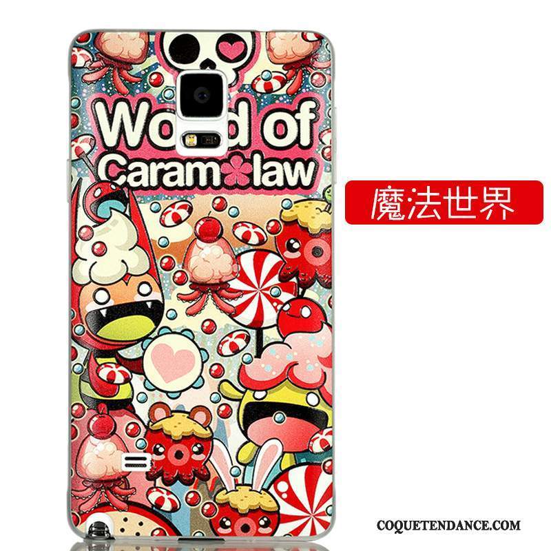 Samsung Galaxy Note 4 Coque Très Mince Dessin Animé Protection Couvercle Arrière Délavé En Daim