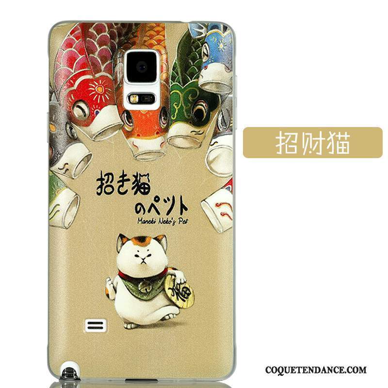 Samsung Galaxy Note 4 Coque Très Mince Dessin Animé Protection Couvercle Arrière Délavé En Daim