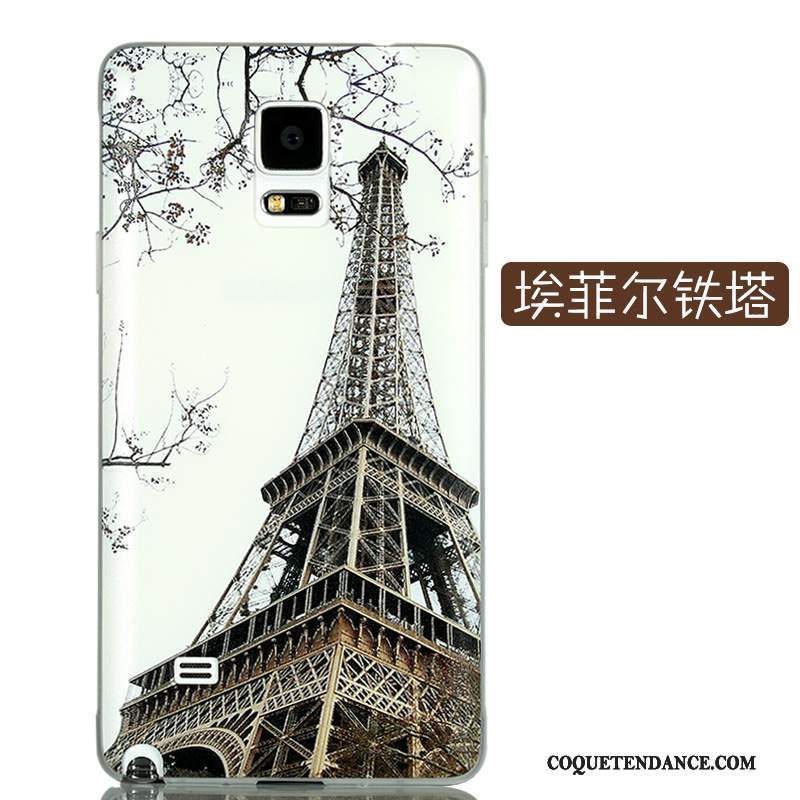 Samsung Galaxy Note 4 Coque Très Mince Dessin Animé Protection Couvercle Arrière Délavé En Daim