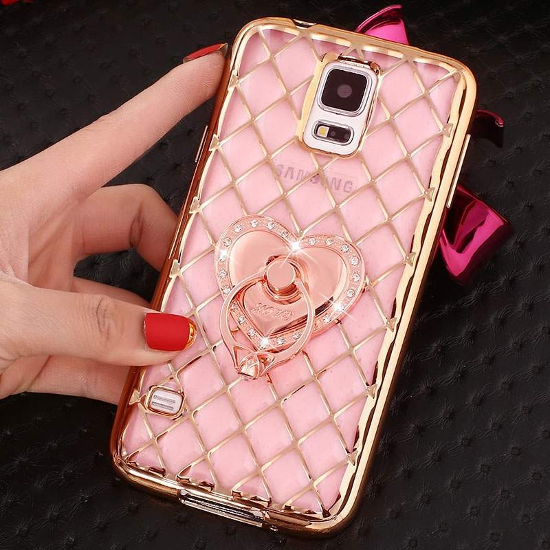 Samsung Galaxy Note 4 Coque Très Mince Étui Silicone Anneau Strass