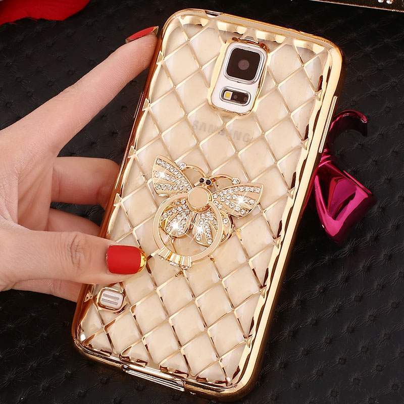 Samsung Galaxy Note 4 Coque Très Mince Étui Silicone Anneau Strass