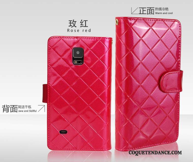 Samsung Galaxy Note 4 Coque Étui Portefeuille Boucle Étui En Cuir Rouge