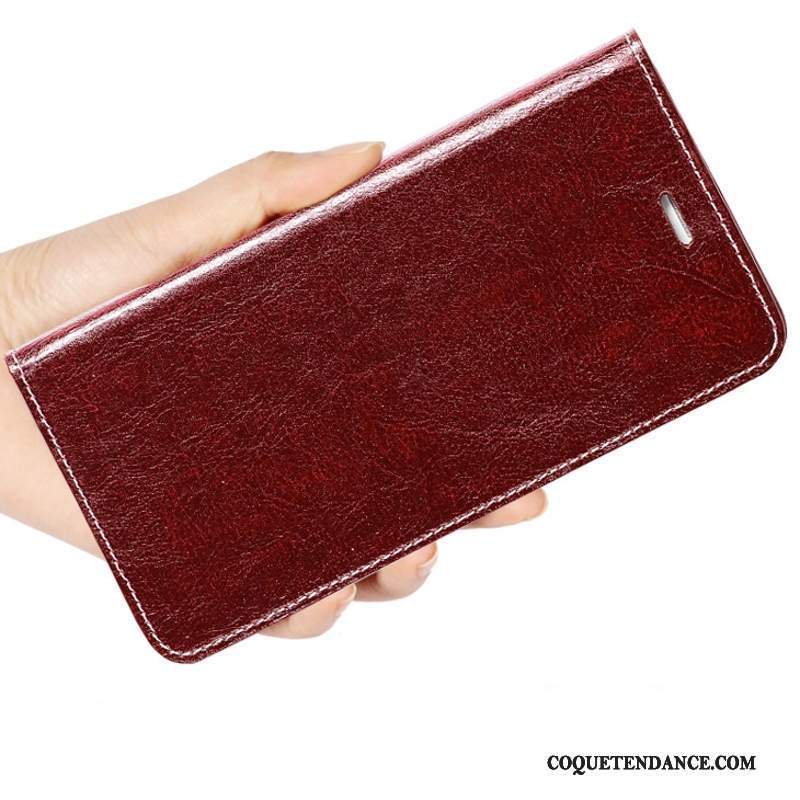 Samsung Galaxy Note 5 Coque De Téléphone Rouge Protection Simple Cuir Véritable