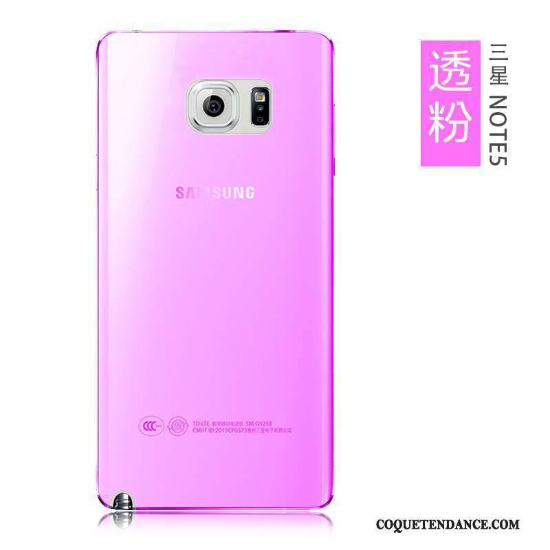 Samsung Galaxy Note 5 Coque Multicolore Étui Transparent Silicone Fluide Doux
