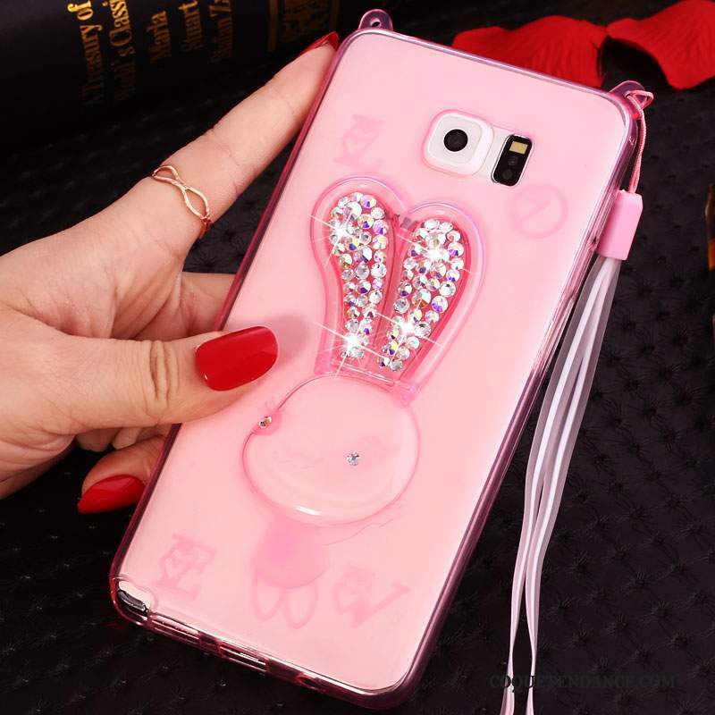Samsung Galaxy Note 5 Coque Protection Silicone Rose De Téléphone Strass