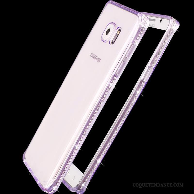 Samsung Galaxy Note 5 Coque Protection Strass Fluide Doux Silicone Or