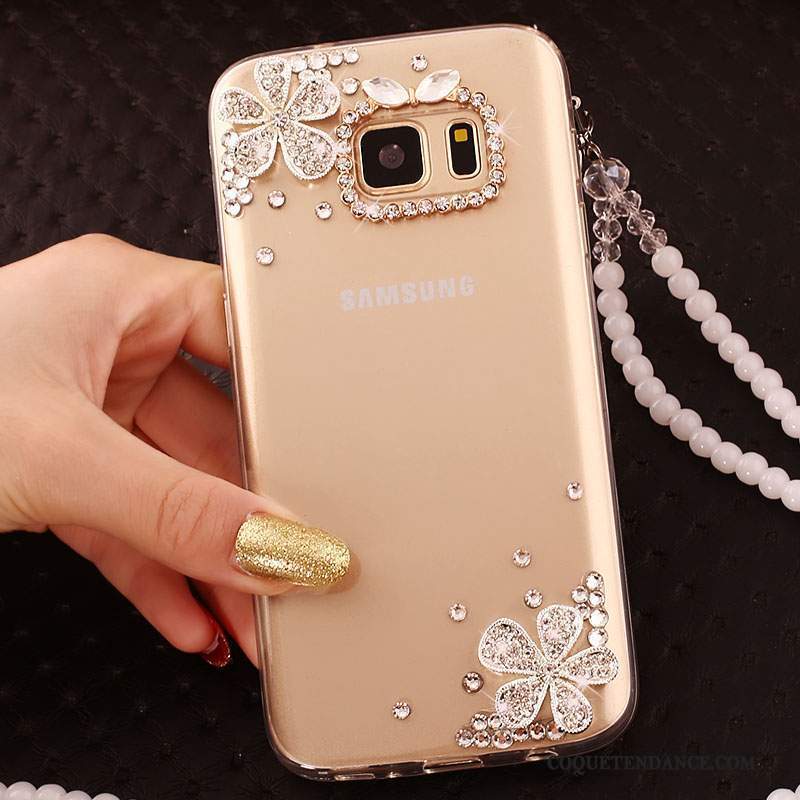 Samsung Galaxy Note 5 Coque Rose Silicone Protection Ornements Suspendus