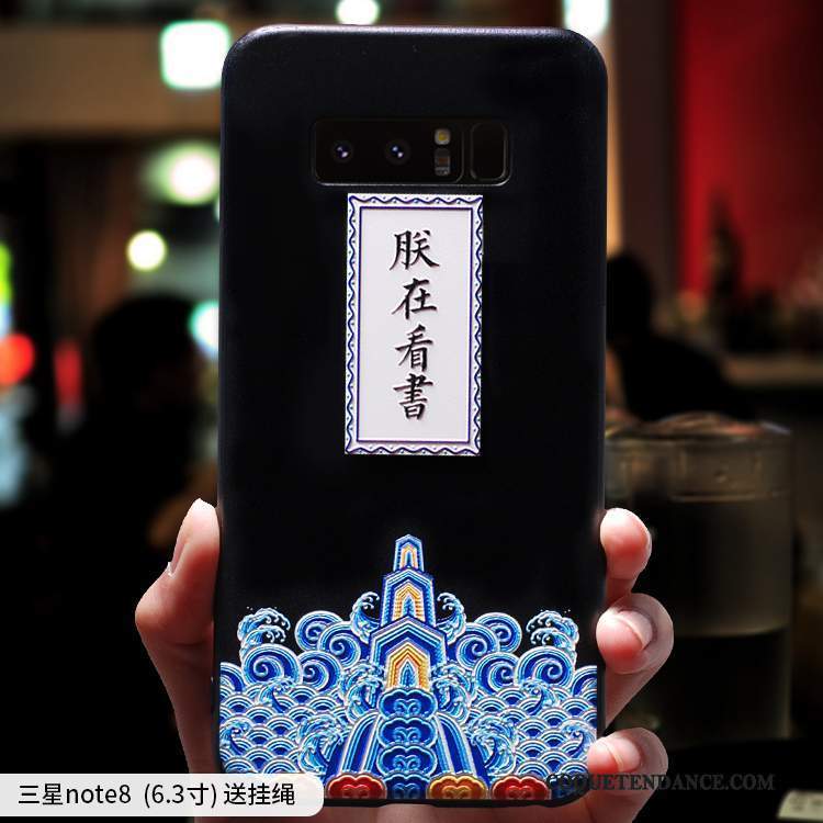 Samsung Galaxy Note 8 Coque Amoureux Rose Silicone Ornements Suspendus Créatif