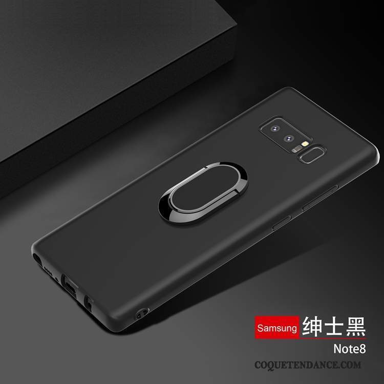 Samsung Galaxy Note 8 Coque Anneau Étui Noir Magnétisme Délavé En Daim