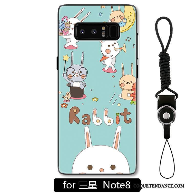 Samsung Galaxy Note 8 Coque Bleu Clair Charmant Ornements Suspendus Protection Étui