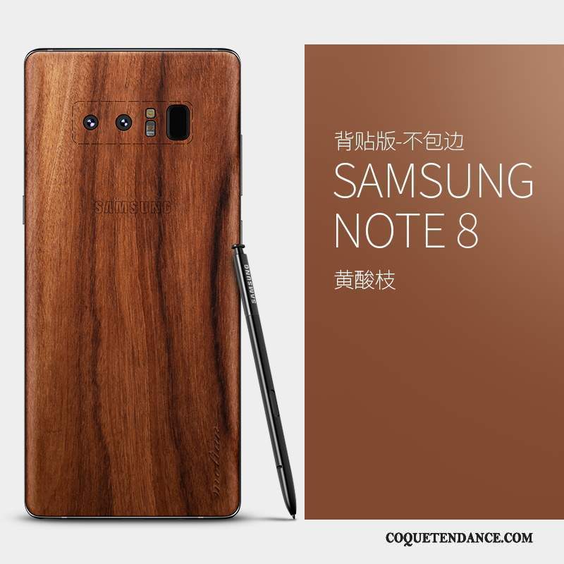 Samsung Galaxy Note 8 Coque Bois Massif Protection Très Mince Sac