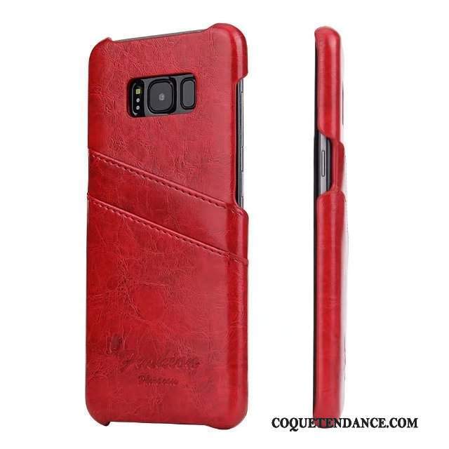 Samsung Galaxy Note 8 Coque Carte Étui En Cuir Protection Bleu Couvercle Arrière