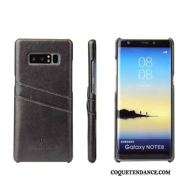 Samsung Galaxy Note 8 Coque Carte Étui En Cuir Protection Bleu Couvercle Arrière