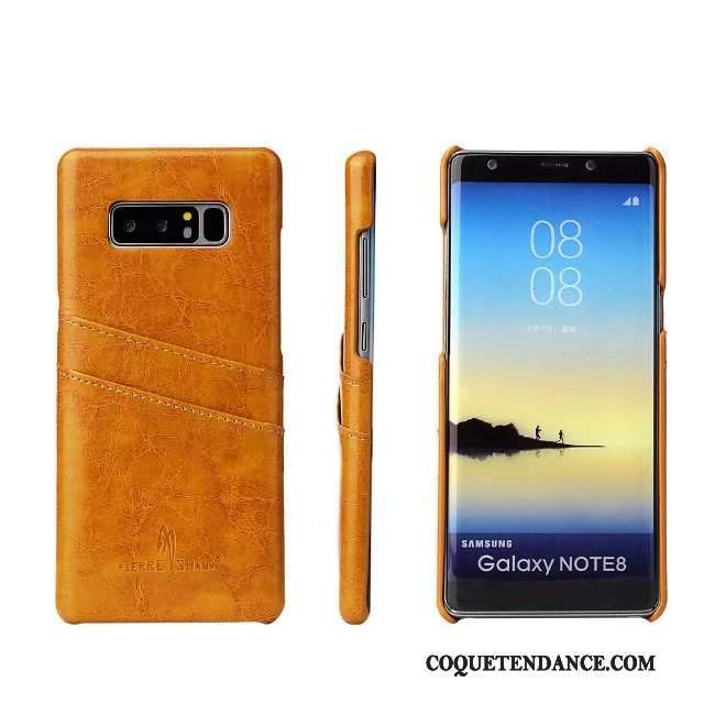 Samsung Galaxy Note 8 Coque Carte Étui En Cuir Protection Bleu Couvercle Arrière