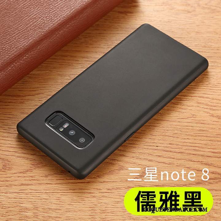 Samsung Galaxy Note 8 Coque Fluide Doux Étui Tout Compris Noir De Téléphone