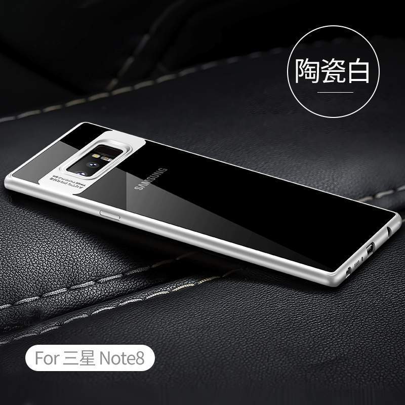 Samsung Galaxy Note 8 Coque Noir Tendance Créatif Transparent Silicone