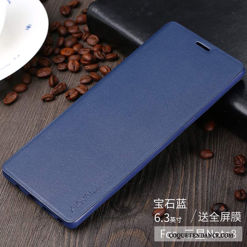 Samsung Galaxy Note 8 Coque Très Mince Housse Incassable Étui Bleu