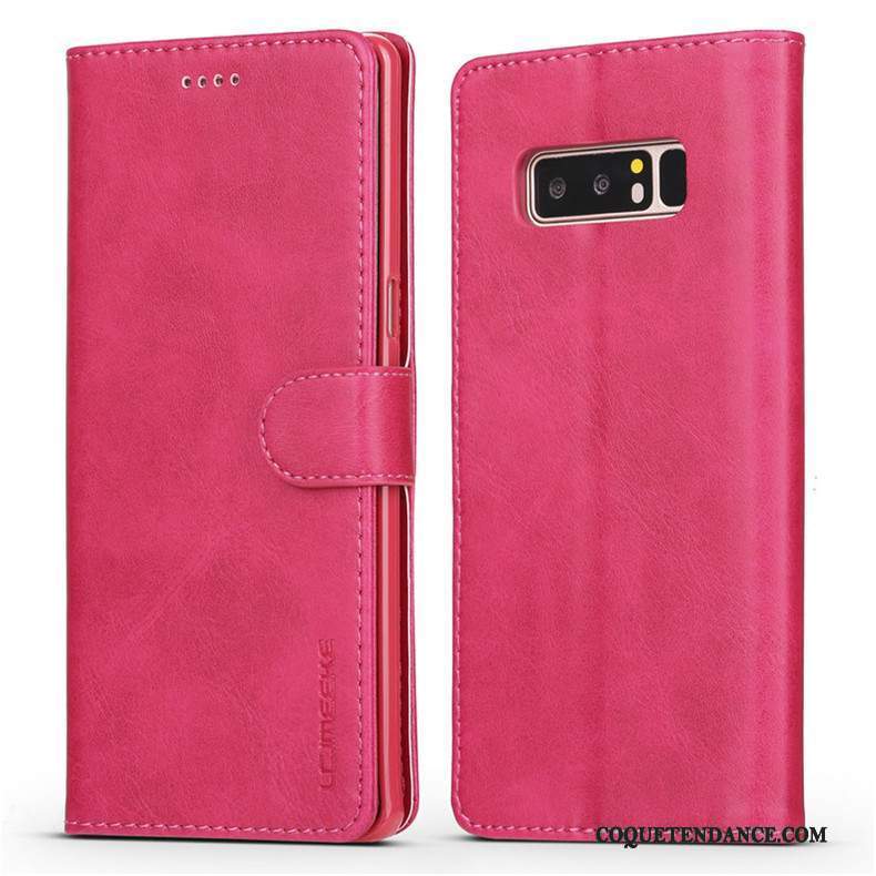 Samsung Galaxy Note 8 Coque Étui En Cuir Business Incassable Protection Gris