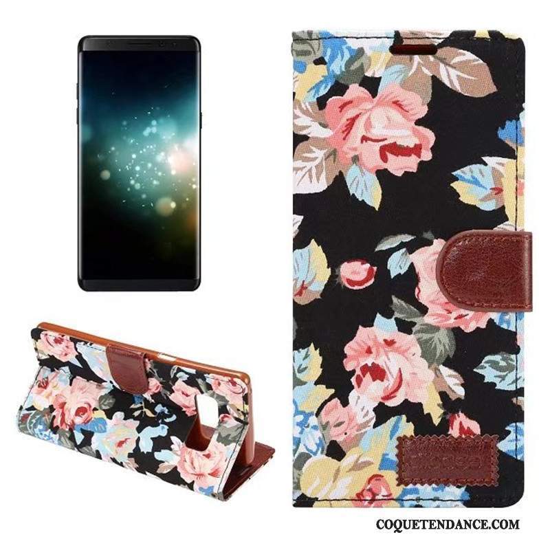 Samsung Galaxy Note 8 Coque Étui Étui En Cuir Multicolore Fleur Modèle Fleurie