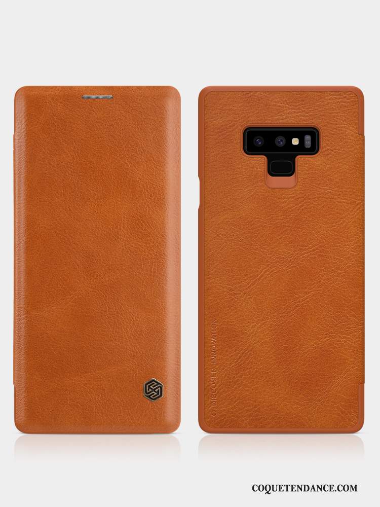 Samsung Galaxy Note 9 Coque Business Étui En Cuir Housse Mesh Protection