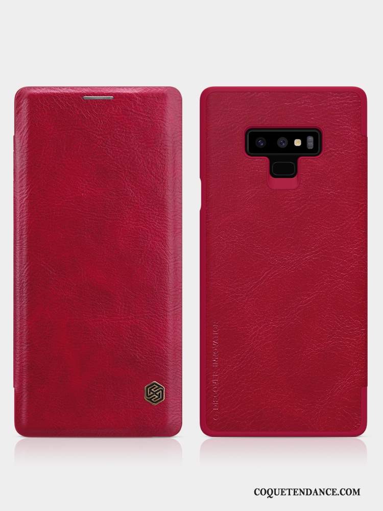 Samsung Galaxy Note 9 Coque Business Étui En Cuir Housse Mesh Protection