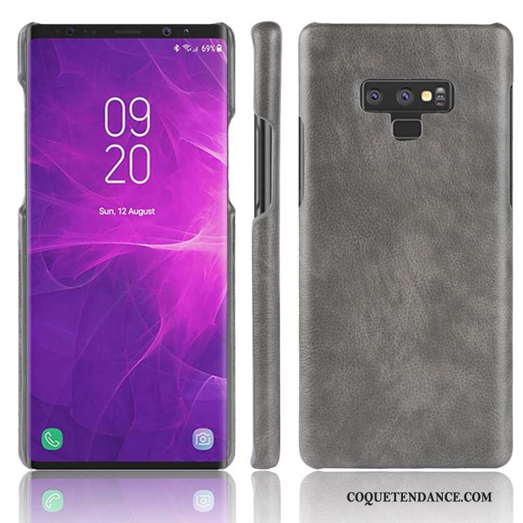 Samsung Galaxy Note 9 Coque Incassable Modèle Fleurie Cuir Vintage